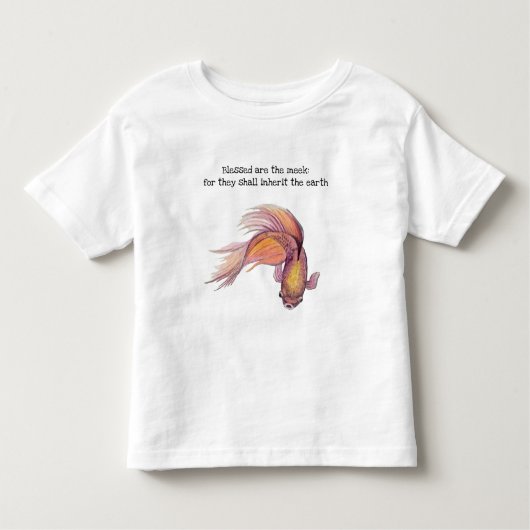 T賛美シャツはおとなしい魚の幼児 トドラーTシャツ (正面)