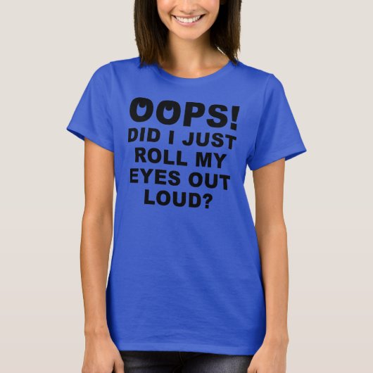 T転がシャツの大おもしろいきな目 Tシャツ (正面)
