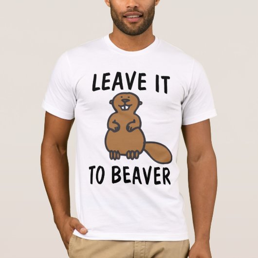 T離れシャツをビーバーおもしろいに届ける Tシャツ (正面)