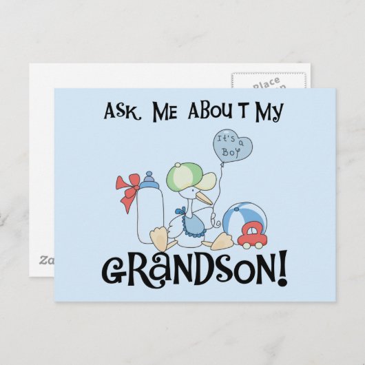 T頼シャツとギフトの孫について ポストカード (正面/裏面)