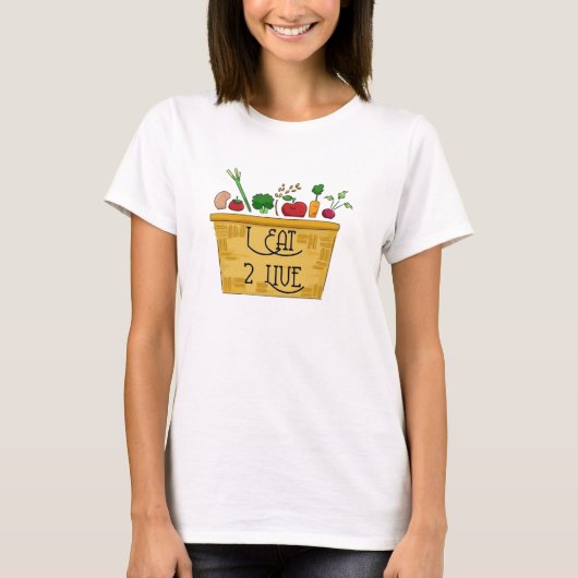 T食べシャツを生きる Tシャツ (正面)