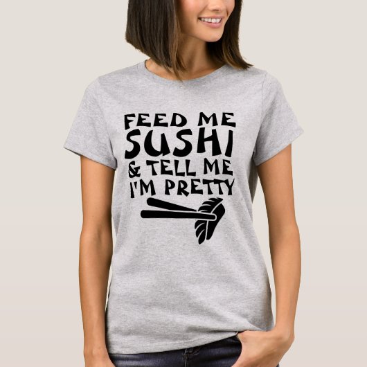 T食べ物を与えシャかわいらしツ Tシャツ (正面)