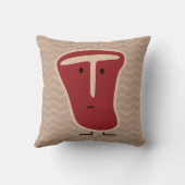 T骨のステーキ肉蛋白質はビーフの脂肪骨を焼きました クッション (裏面)