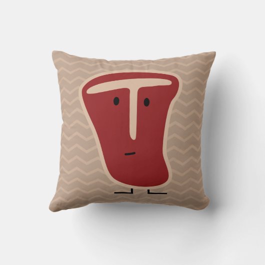 T骨のステーキ肉蛋白質はビーフの脂肪骨を焼きました クッション (裏面)