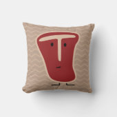 T骨のステーキ肉蛋白質はビーフの脂肪骨を焼きました クッション (正面)