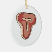 T骨のステーキ セラミックオーナメント (右)