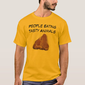 T骨のステーキ、風味がよい動物を食べている人々 Tシャツ