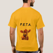 T骨のステーキ、風味がよい動物を食べている人々 Tシャツ (裏面)