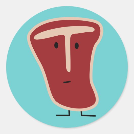 T骨ステーキミートタンパク質焼き牛脂肪骨 ラウンドシール (正面)