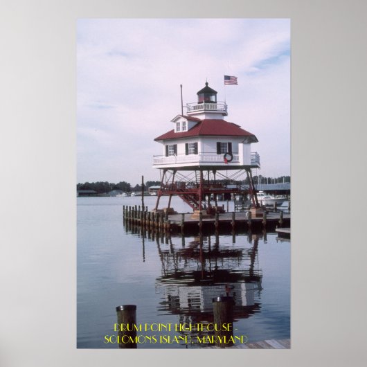 T03001, DRUM POINT LIGHT HOUSE - SOLOMONS ISLAND.. ポスター (正面)