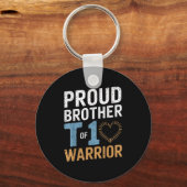 T1ウォー誇りを持ったリアーハート糖尿病の兄弟アウェレ キーホルダー (正面)