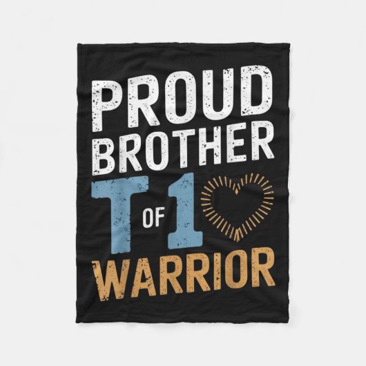 T1ウォー誇りを持ったリアーハート糖尿病の兄弟アウェレ フリースブランケット (正面)