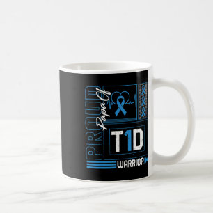 T1誇りを持ったd戦士リボン糖尿病のパパが待っている コーヒーマグカップ
