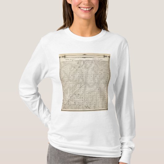 T1415S R3031E Tulare郡セクション地図 Tシャツ (正面)