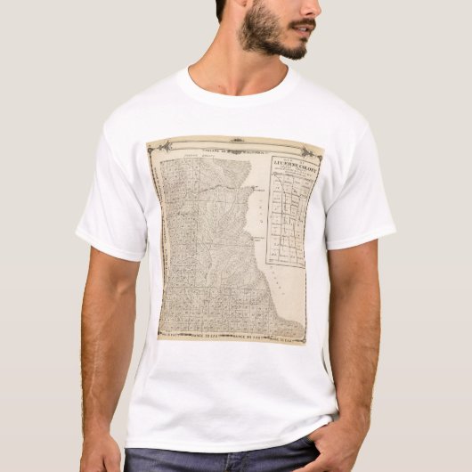 T1417S R3235E Tulare郡セクション地図 Tシャツ (正面)