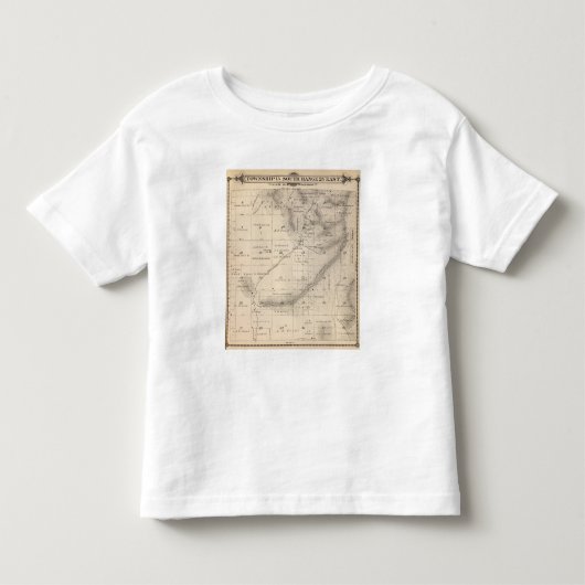 T15S R25E Tulare郡セクション地図 トドラーTシャツ (正面)