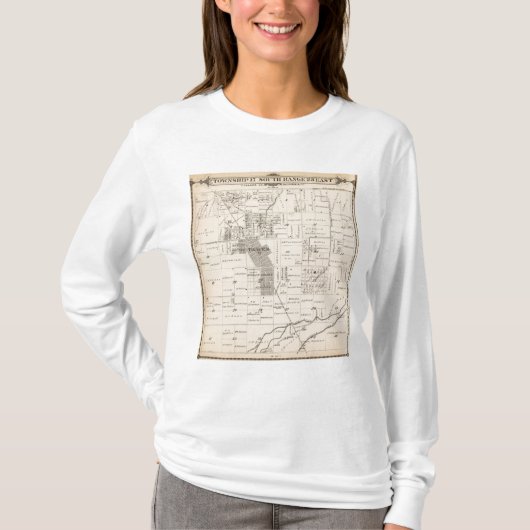 T17S R23E Tulare郡セクション地図 Tシャツ (正面)