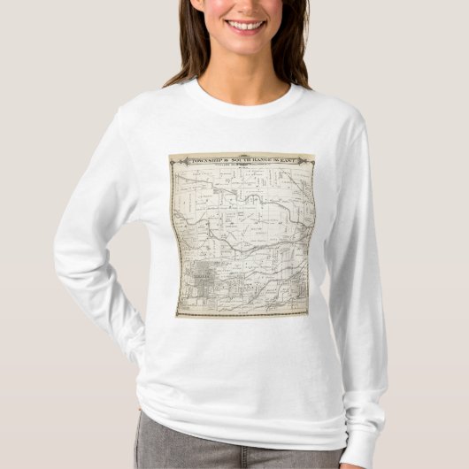 T18S R25E Tulare郡セクション地図 Tシャツ (正面)