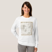 T19S R20E NE 1/4 Tulare郡セクション地図 Tシャツ (正面フル)