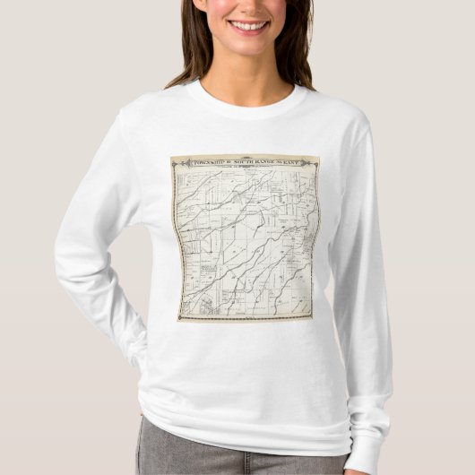 T19S R25E Tulare郡セクション地図 Tシャツ (正面)