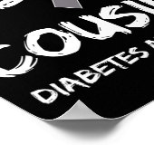 T1dいとこタイプ1型糖尿病認識度リボン ポスター (角)