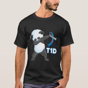 T1dおもしろいかわいいダビングパンダタイプ1型糖尿病アワレネ Tシャツ