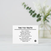 T1dの真実(3.5" x 2.5") 紹介カード (スタンド正面)