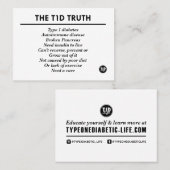T1dの真実(3.5" x 2.5") 紹介カード (正面/裏面)