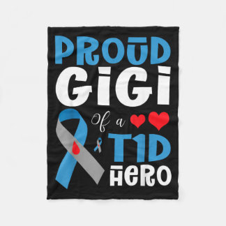 T1Dの英雄の誇りあるGigi 1型糖尿病啓発 フリースブランケット