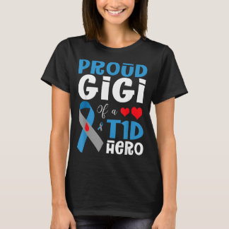 T1Dの英雄の誇りあるGigi 1型糖尿病啓発 Tシャツ