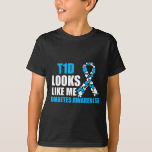 T1dは私に似ている糖尿病認識度ギフト Tシャツ