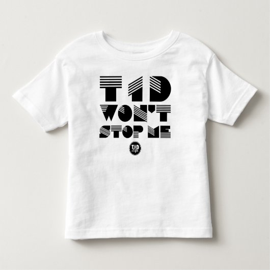 T1dは私をストップ(黒いアートワーク) トドラーTシャツ (正面)