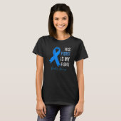 T1Dアパレル彼の戦いは私の戦いタイプ1糖尿病 Tシャツ (正面フル)