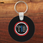 T1dエンブレムタイプ1型糖尿病認識度 キーホルダー (正面)