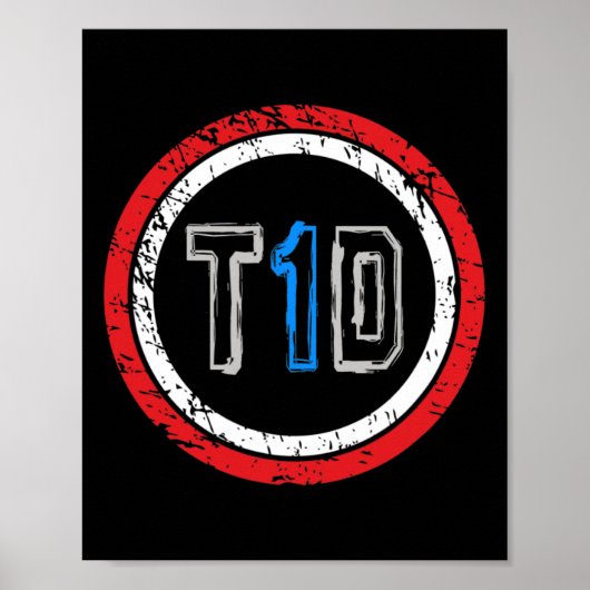 T1dエンブレムタイプ1型糖尿病認識度 ポスター (正面)