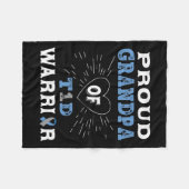 T1dグランドパ誇りを持った糖尿病認識度タイプ1 Insuli フリースブランケット (正面(横))