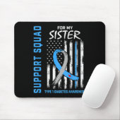 T1Dシスター型1糖尿病認識度フラッグギフトBa マウスパッド (マウス)