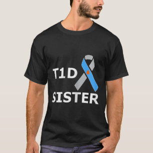 T1dシスター1型糖尿病認識度リボン Tシャツ