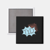 T1dスーパーヒーロータイプ1型糖尿病認識度 マグネット (正面/裏面)