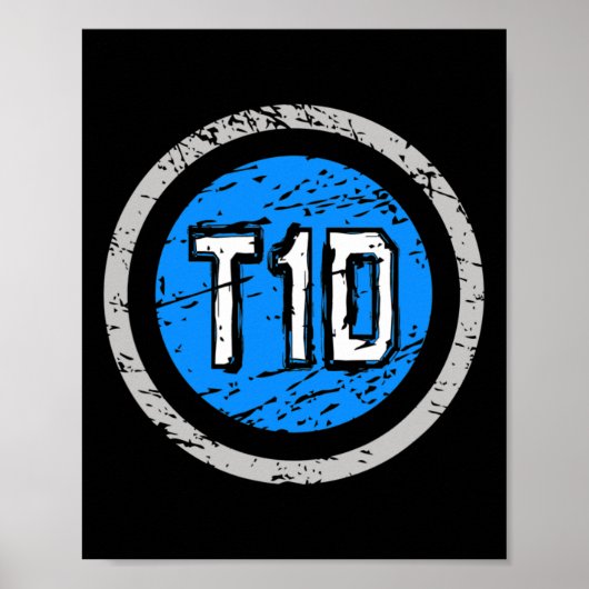T1Dタイプ1スーパーヒーローエンブレム糖尿病認識度 ポスター (正面)