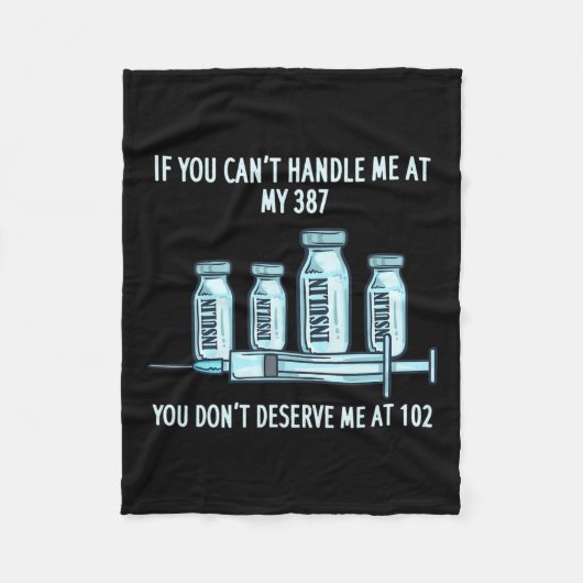 T1dタイプ1糖尿病インスリンギフト糖尿病患者アワレ フリースブランケット (正面)