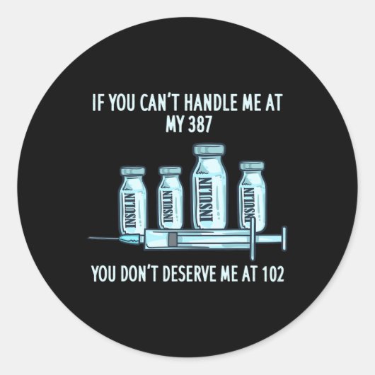 T1dタイプ1糖尿病インスリンギフト糖尿病患者アワレ ラウンドシール (正面)