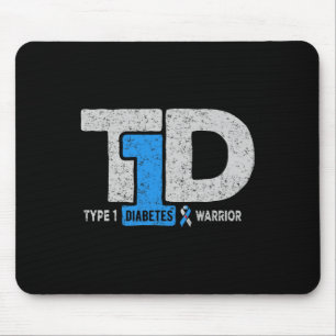 T1dタイプ1糖尿病戦士認識度糖尿病肋骨 マウスパッド