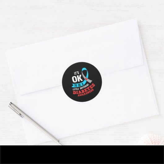 T1dタイプ1糖尿病贈与糖尿病糖尿病認識度1 ラウンドシール (封筒)