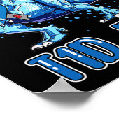 T1Dパパタイプ1糖尿病リボンTレックス恐竜ボーイ ポスター (角)