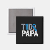 T1Dパパ彼の戦いは私の戦いタイプ1糖尿病阿波 マグネット (正面/裏面)