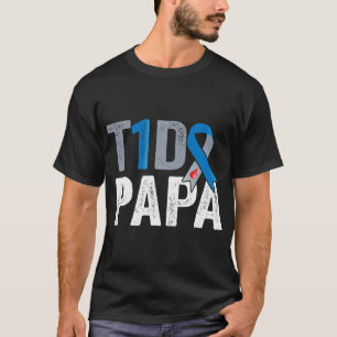 T1Dパパ彼の戦いは私の戦いタイプ1糖尿病阿波 Tシャツ