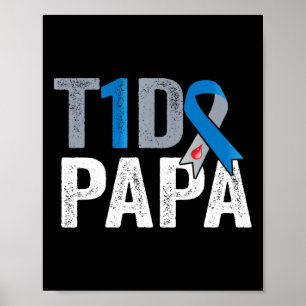 T1dパパ彼の戦いは私の戦い1型糖尿病Awa ポスター