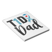 T1Dパパ糖尿病認識度ブルーリボンファミリーギフト ノートパッド (アングル)