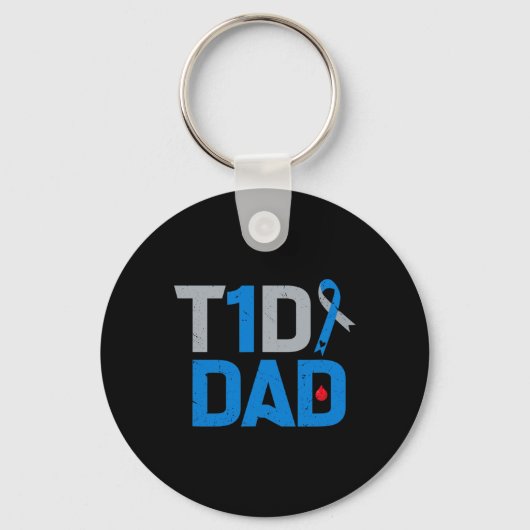 T1dパパ糖尿病認識度支援生存者 キーホルダー (正面)